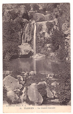 Old postcard ALGERIA - TLEMCEN - LA GRANDE CASCADE - 1918
