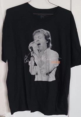 KIINMY Paul MC.CARTNEY Wings Logo Shirt Size S-3XL BlackXX-Large : Acheter Des Objets Beatles, Lennon, McCartney, Starr Et Harrison