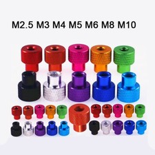 Knurled Thumb Nut M2.5 M3 - M10 Aluminum Alloy Hand Grip Knob Through Hole Nuts