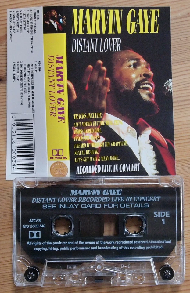 MARVIN GAYE - DISTANT LOVER (MUSKATEER MU2003MC) 1993 UK CASSETTE TAPE EX COND - Image 2 of 3