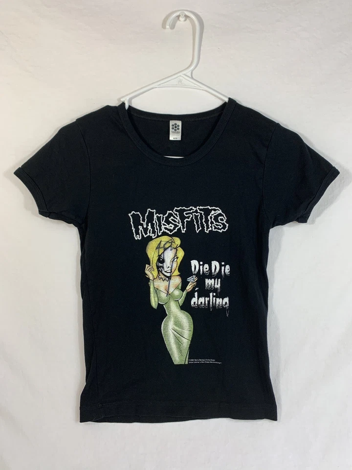 Camiseta Jerry Only ASSINADA Vintage 2000 Misfits Die My Darling Youth M - Imagem 2 de 4