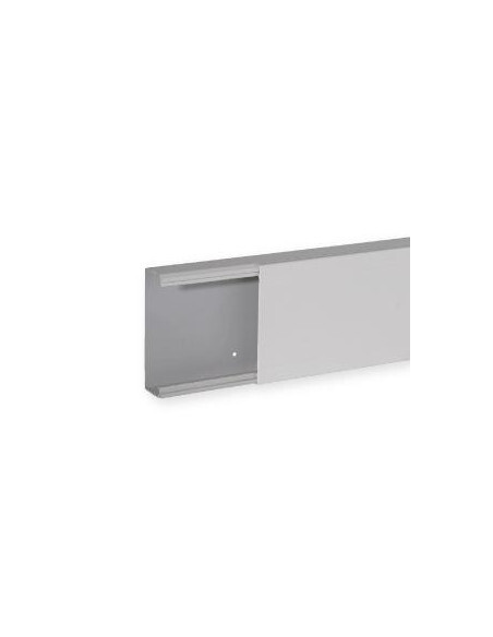 Goulotte de distribution TA-E 100x40 1 compartiment grise IBOCC profilé PVC pour câble