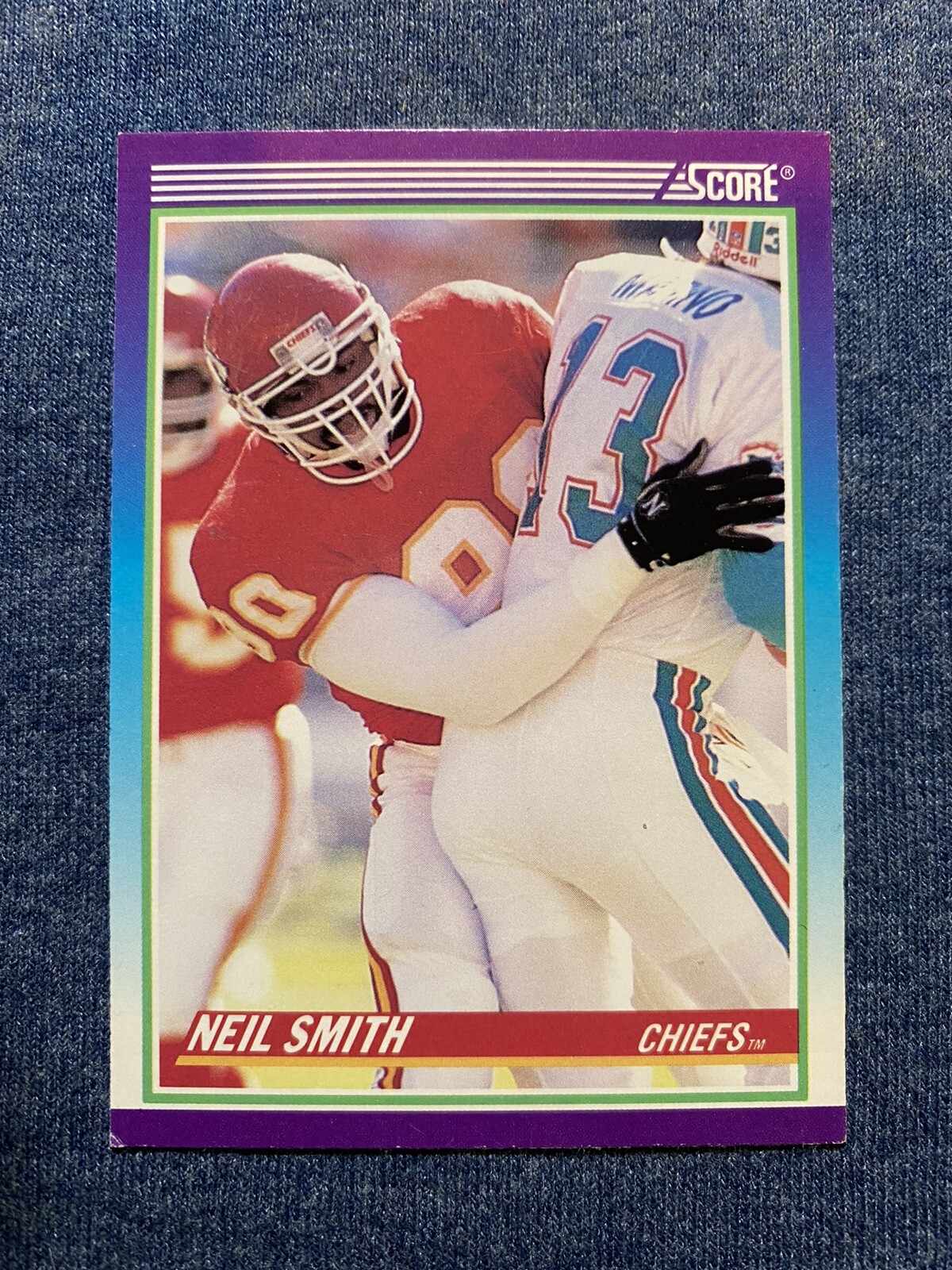 🔥1990 Score Football Card NEIL SMITH #507 Kansas City Chiefs DE  NFL.🔥