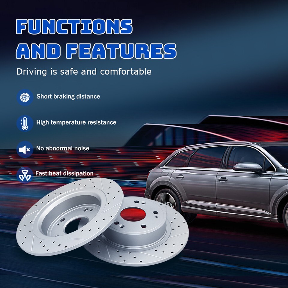Front Brake Rotors Ceramic Pads for Toyota Camry Avalon Lexus ES300H