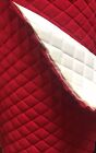 Red Suede Quilted Auto Headliner Headboard Fabric with 3/8" Foam Back by yard