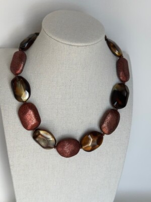 Beautiful Autum Colored Statement Necklace, Unique Design and Crafted With Care