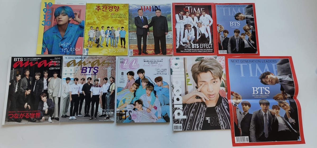 BTS Lot of 9 Magazine TIME Asia 2018 Billboard Articles 2020