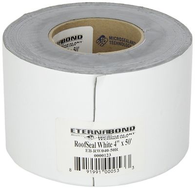 4'' x 20 ft Eternabond Roof Leak Repair Tape Patch Seal - WHITE - 20 Feet 20 Foot