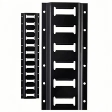 2 Pack 2ft Ultimate Tie Down Solution Powder Coated Steel E Track Rails Black