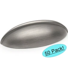 *50 Pack* Cosmas Cabinet Hardware Antique Silver Cup Handles Pulls #1399AS