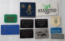 11 x Vintage Transport Model Steam Etc Rally Plastic Plaques - Lot/5