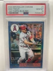 2022 Topps Chrome Ben Baller Mike Trout Blue Ref #/75 PSA 10 Gem Mint LA Angels