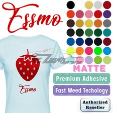 Essmo Matte Solid Heat Transfer Vinyl HTV T-Shirt 20" Wide Roll Iron Heat Press