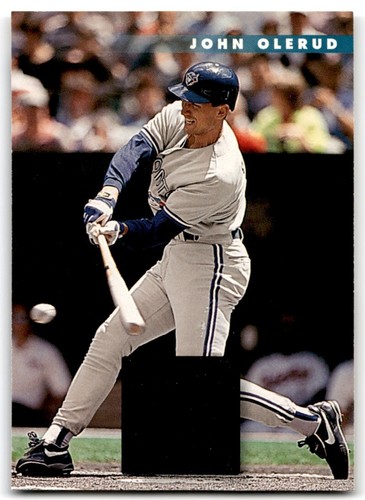 JOHN OLERUD Photo in action Toronto Blue Jays (c) #2 1989-96 AS World Series GG