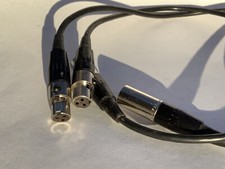 18 inch Mini XLR Female - Mini XLR Male Pro Audio Cable Patch Cable, Control 2ea