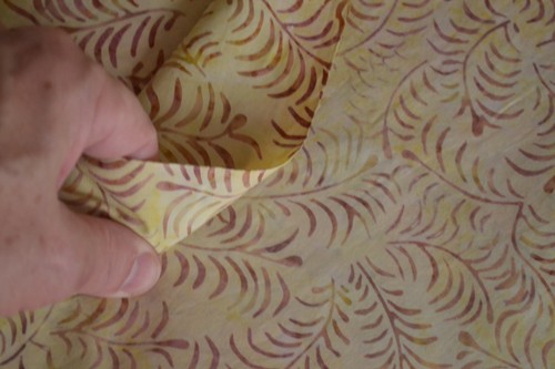 By 1/2 Yd, Brown Ferns on Yellow Cotton Batik, Moda/Over the Rainbow/41014,M8577 - Picture 4 of 5