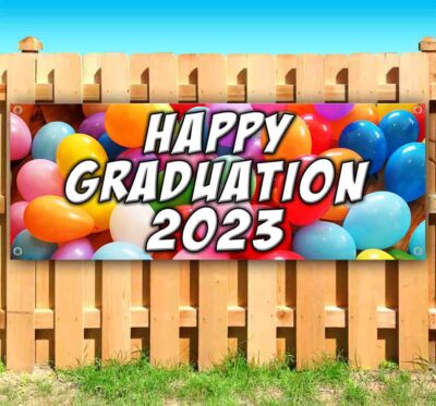 HAPPY GRADUATION 2023 Banner Advertising Vinyl Flag Sign Many Sizes School