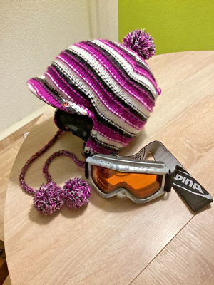 Alpina Kinder Ski-/ Snowboardhelm und Alpina Kinder Brille (von ca. 8-12 Jahren)
