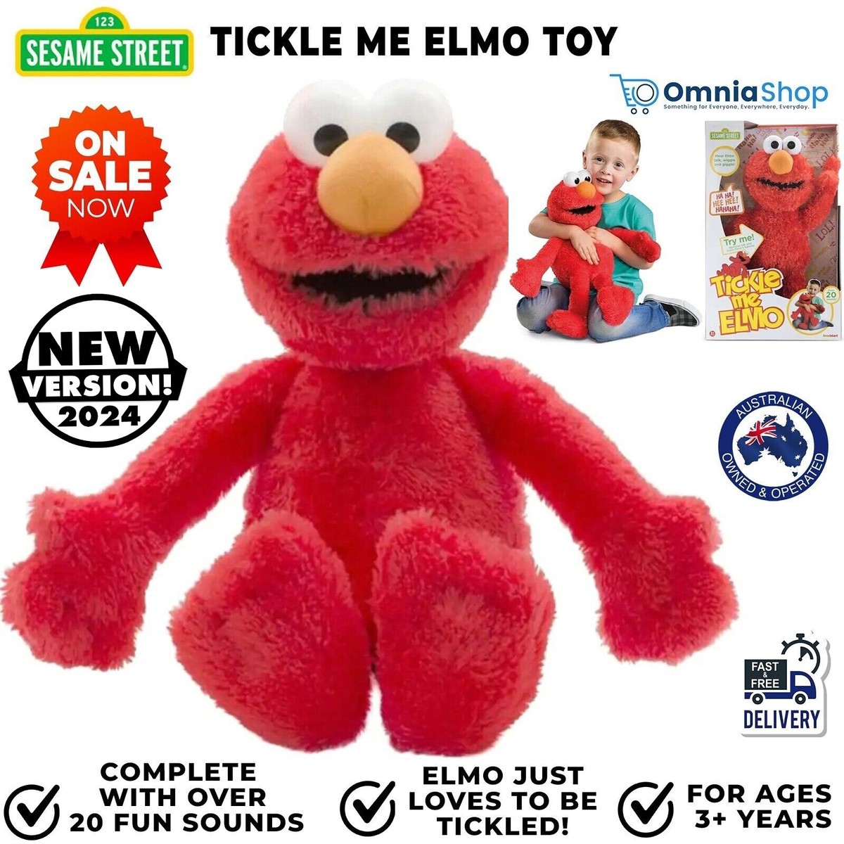 Sesame Street 79142 Tickle Me Elmo 35 Cm Australia