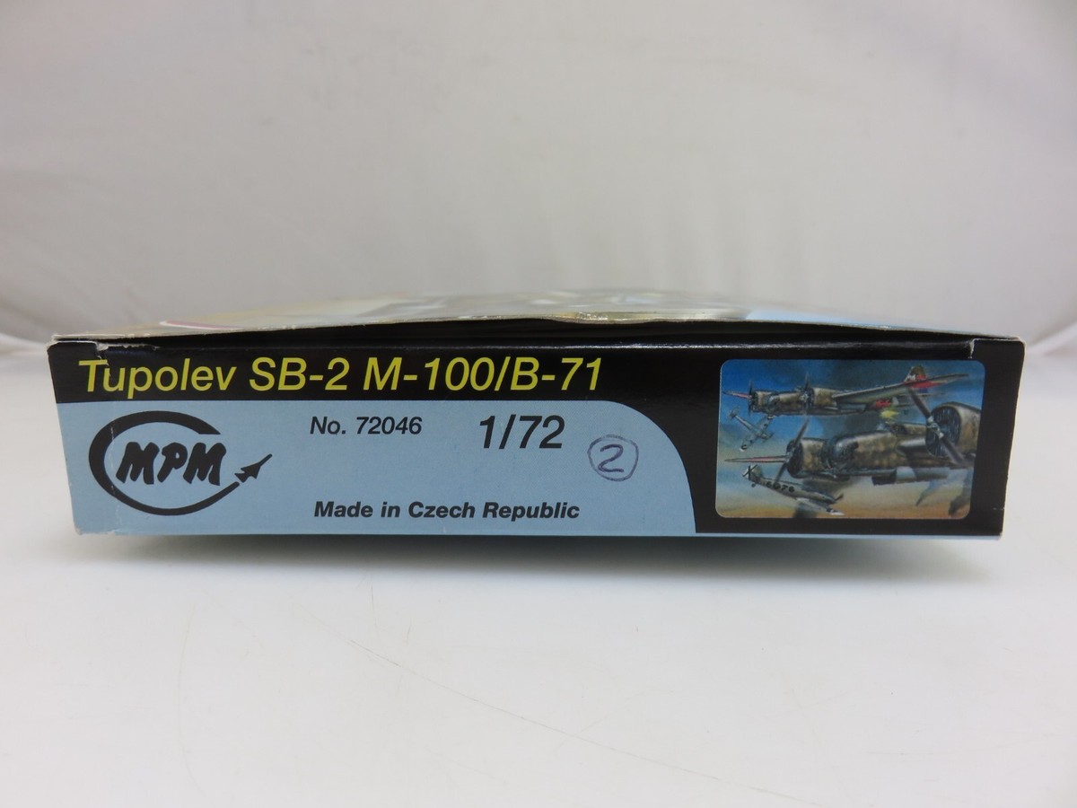 MPM Tupolev SB-2 M-100/B-71 1/72 Scale Plastic Model Kit No. 72046