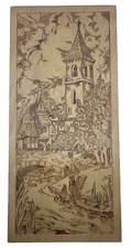 Village Church No. 750 1950’s Wood Burning Harry A. Ungar Ungar Craft Vintage