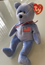 TY Beanie Baby America the Bear Plush - American Red Cross 2001 911 Bear