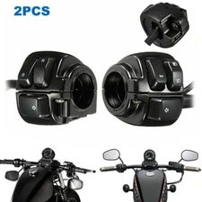 A Pair Motorcycle Handlebar Switches Control and Wiring Harness with Fits Harley