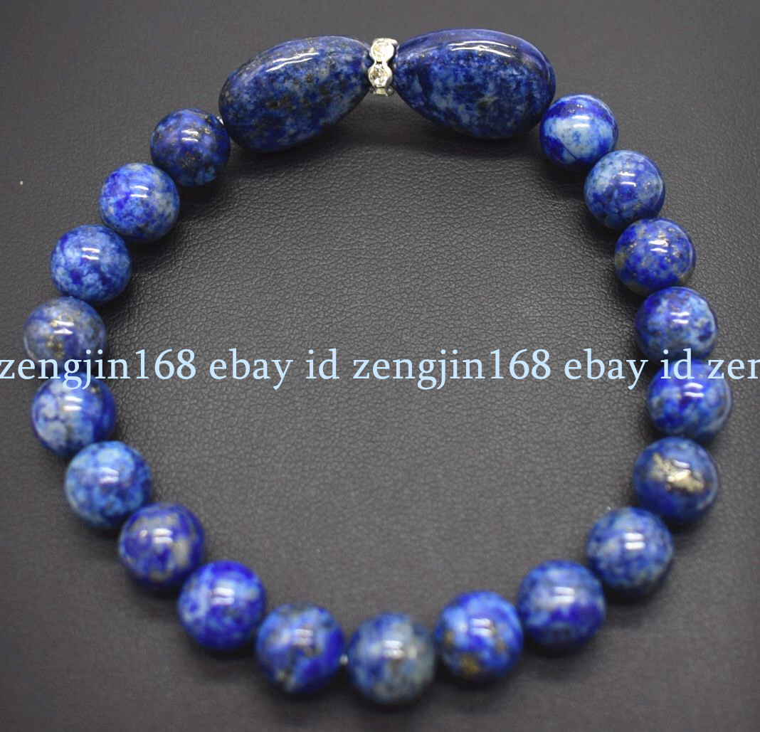 Natural 8mm & 13x18mm Teardrop Blue Lapis Lazuli Gemstone Beads