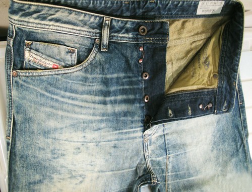 *HOT AUTHENTIC Men's DIESEL @ NARROT Art 828D Regular CARROT Blue Denim  Jeans 32 | eBay