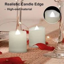 White Flameless Candles Battery Operated Candles Tea Lights Candles with Remote