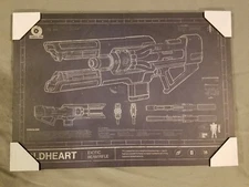 Destiny 2 Coldheart Exotic Beam Rifle Mounted Art Print - ship asap