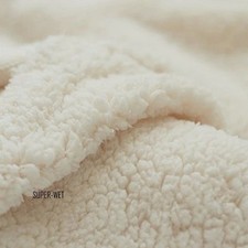 Faux Sheepskin Sherpa Fleece Fabric Cloth for Coat Jacket Shoe Lining Scarf DIY