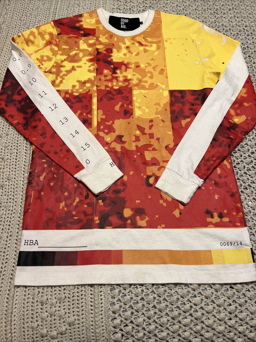 トップス hoodbyair Hood By Air Graphic. Medium Long Sleeve Red Orange Yellow | eBay