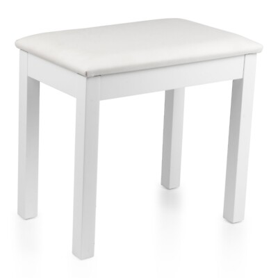 Gator GFW-KEYBENCH-WDWH Traditional Wooden Piano Bench in White