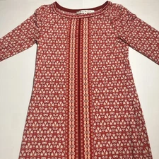 Max Studio XS Red Floral Dress Sheath Dress Scoop Neck