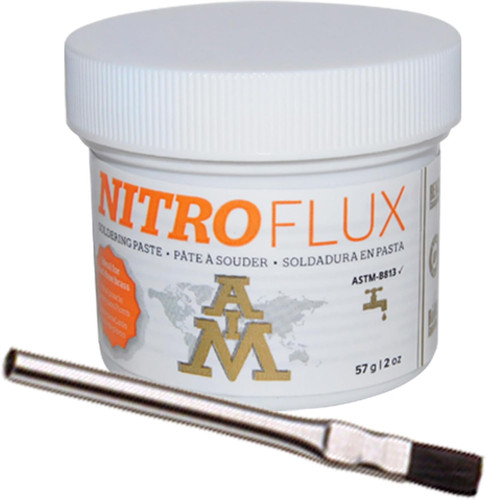 Nitroflux Solder Paste Flux Kit with brush for Plumbing and General Purposes (57