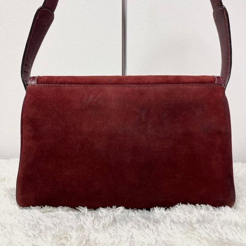 Bolso de Hombro GUCCI Vintage GG Gamuza Burdeos - Imagen 19 de 20
