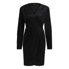Boss Vestido Cruzado Edevoras de Manga Larga para Mujer (GT39279)