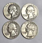 90% Silver Washington Quarter Coin 1957D 1959D - LOT OF 4