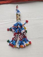 Vintage Kuchi Beaded Tribal Tassel 7.5" Vibrant Colors 20355 