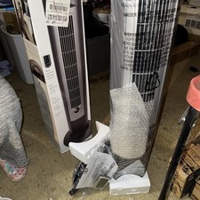 Ventilador de torre curva de viento Lasko 2551 con control remoto e ionizador de aire fresco -...