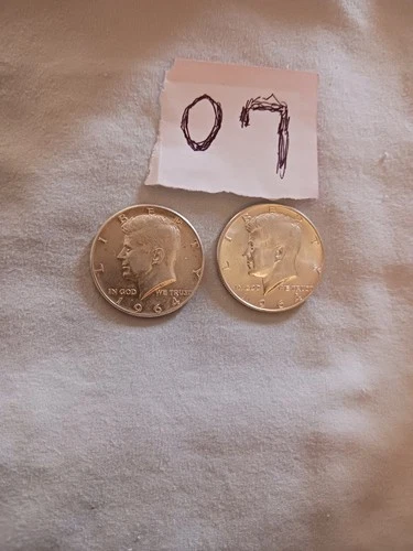 TWO (2) NICE 1964 SILVER KENNEDY HALF DOLLARS FIFTY CENTS