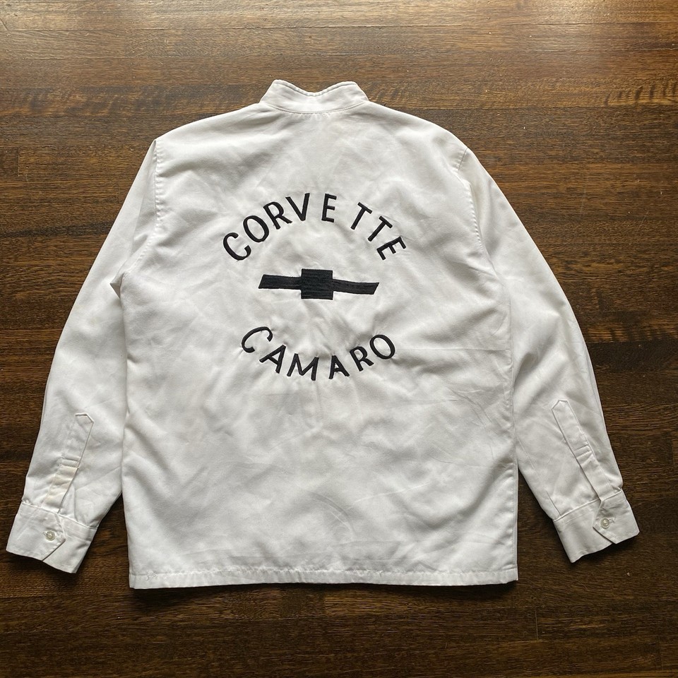 Vintage 70s Corvette Camero Car Racing Jacket White Black Stripe | eBay