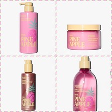 Victoria's Secret Pink Pineapple Scented Body Lotion, Scrub,  Hair Mist, Oil