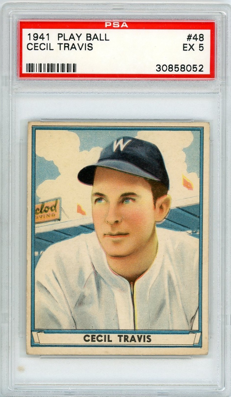 1941 Play Ball Cecil Travis #48 PSA 5 P1471