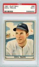 1941 Play Ball Cecil Travis #48 PSA 5 P1471