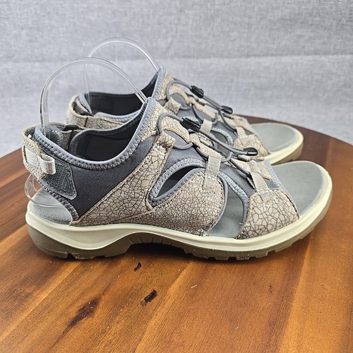 ECCO Receptor Technology Beige Leather Slingback Sandals Womens Size 10
