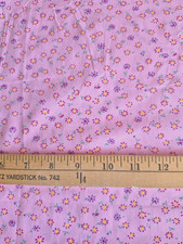 MULTI FLORAL PRINT ON PINK 100 COTTON FABRIC 18X43 INCHES REMNANT