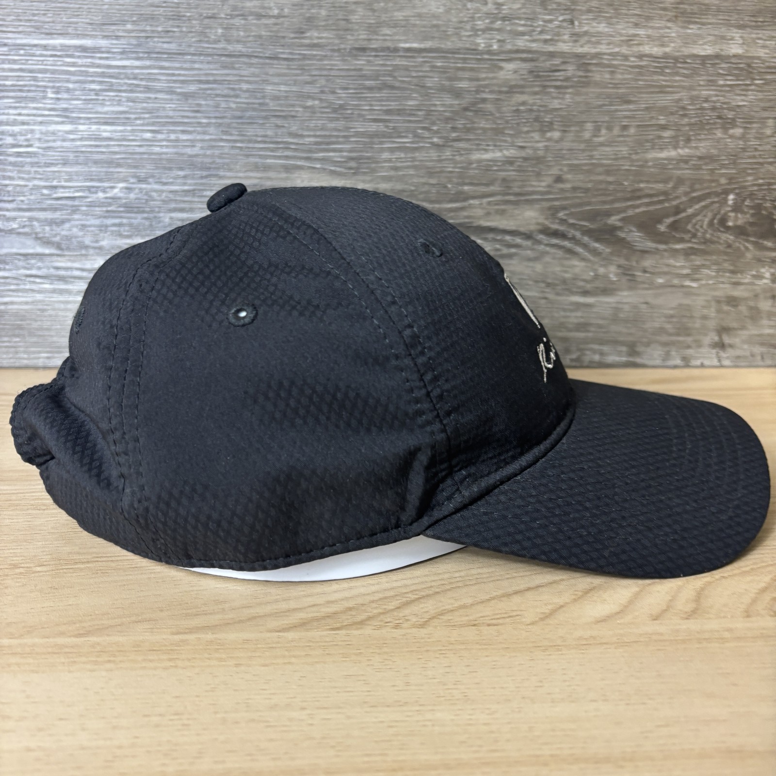 River Course Hat Cap Strap Back Black Embroidered… - image 6