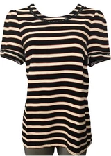 OASIS 10 Vgc Blue/White Stripe Short Sleeve Lightweight T-shirt Top